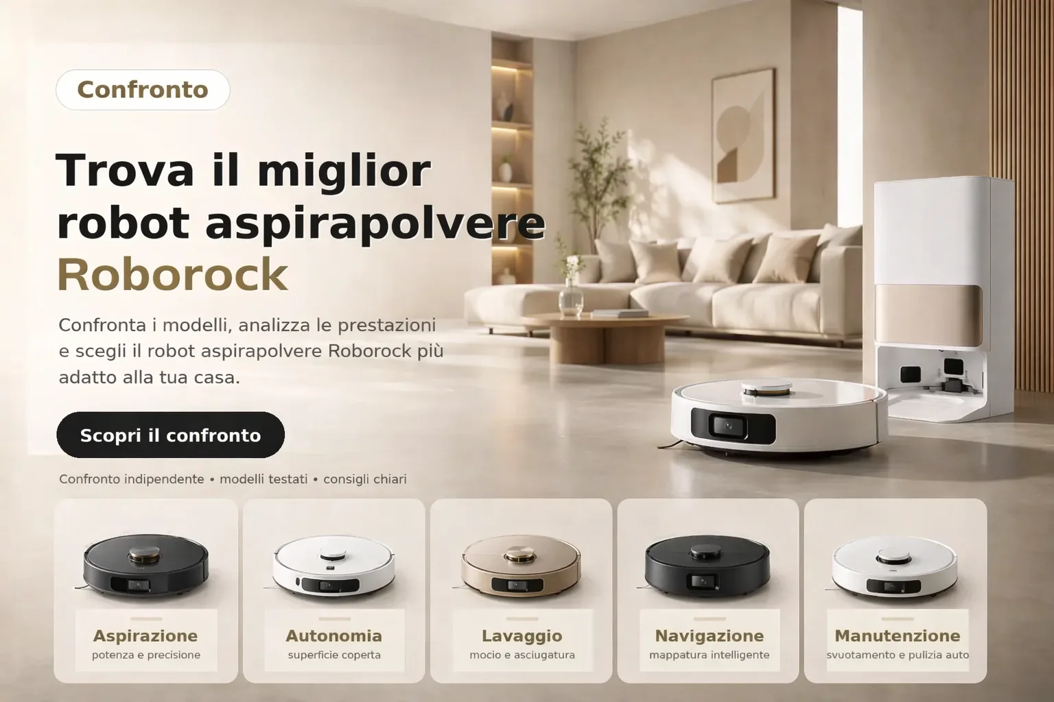 Confronto dei robot aspirapolvere Roborock: trova il modello migliore per la tua casa